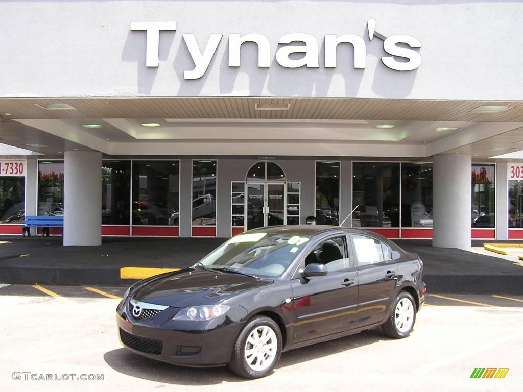 2007 MAZDA3 i Sport Sedan - Black Mica / Black photo #1