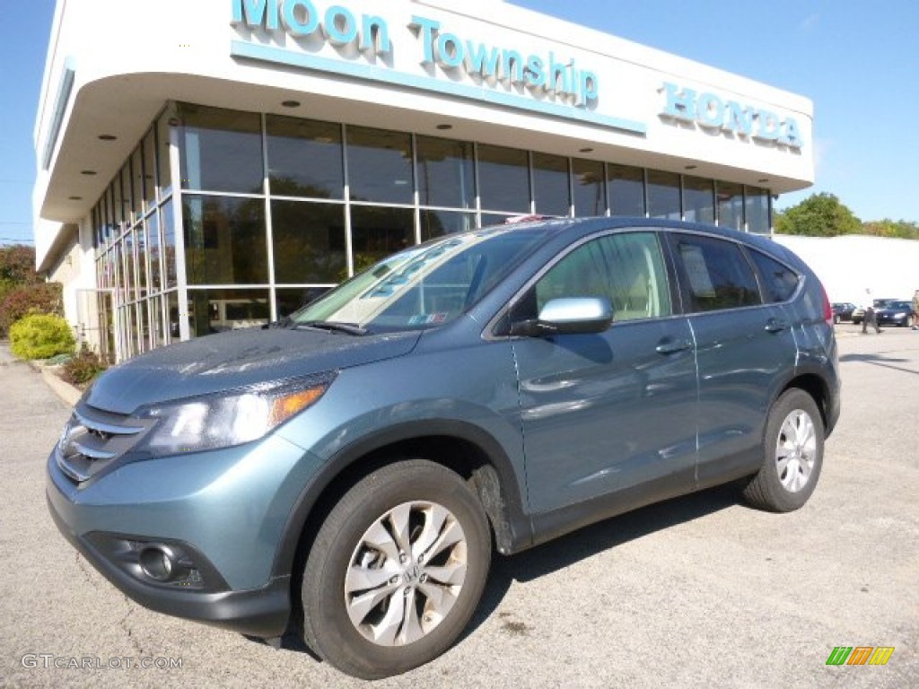 2013 CR-V EX AWD - Mountain Air Metallic / Beige photo #1