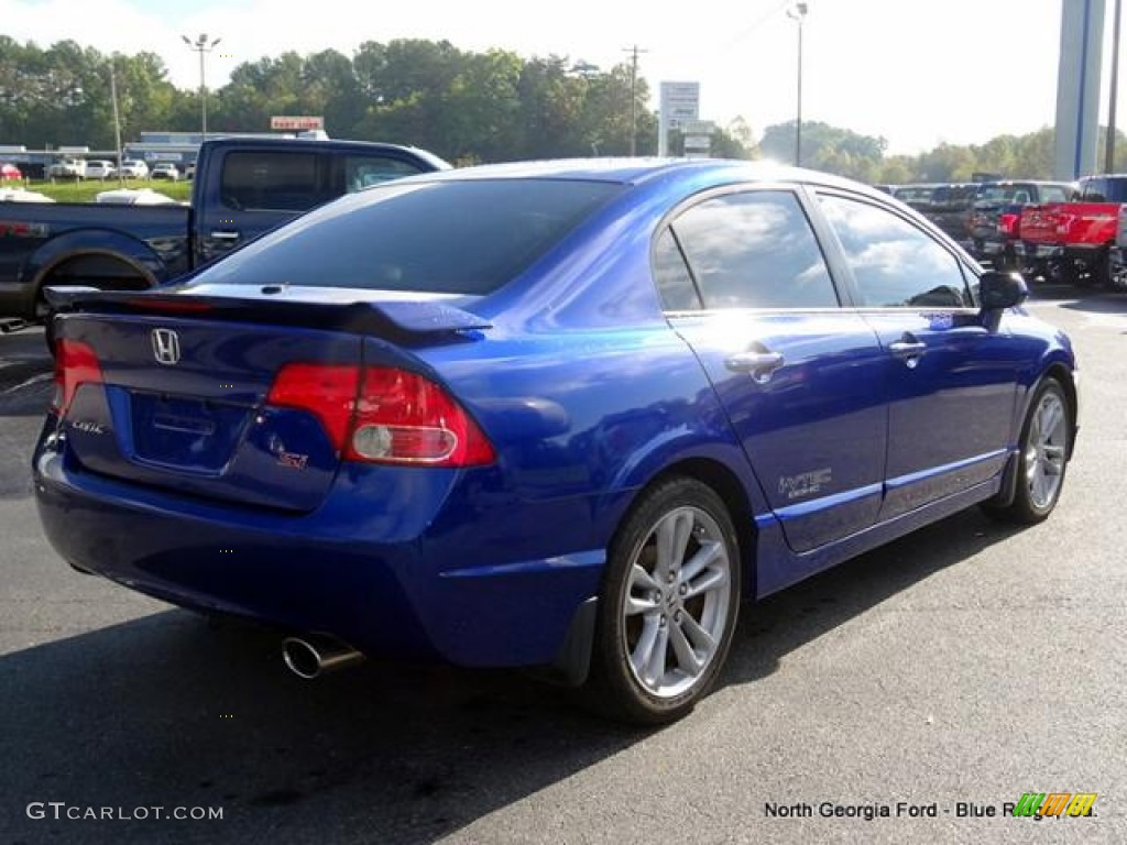 2008 Civic Si Sedan - Fiji Blue Pearl / Black photo #5