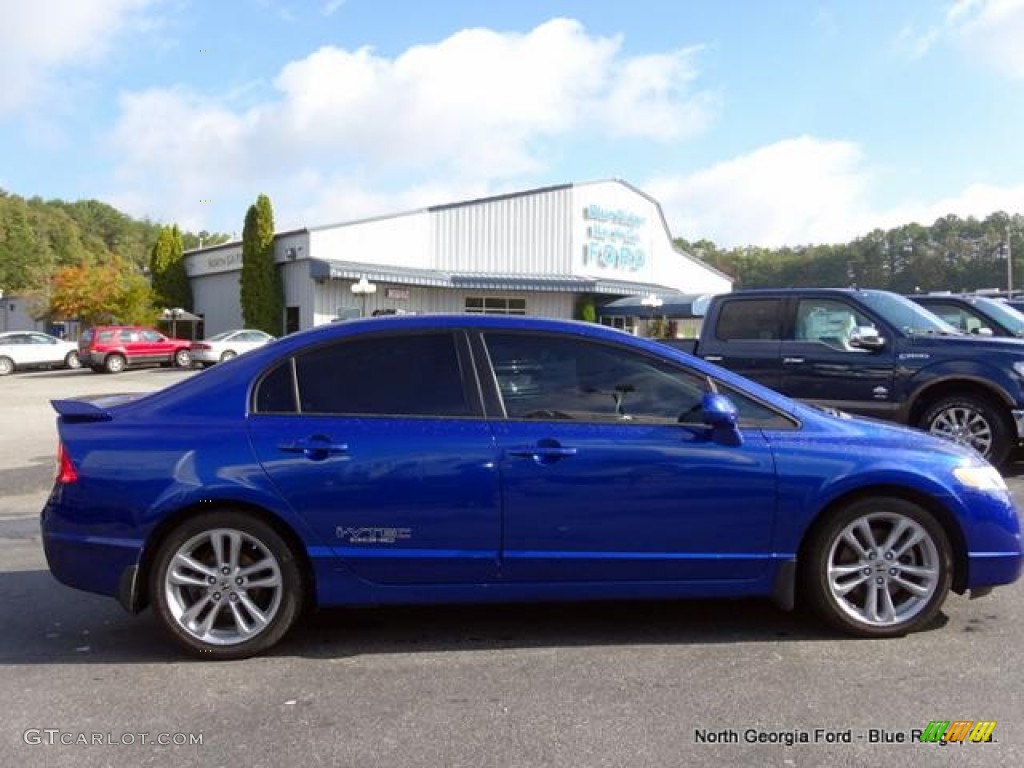 2008 Civic Si Sedan - Fiji Blue Pearl / Black photo #6