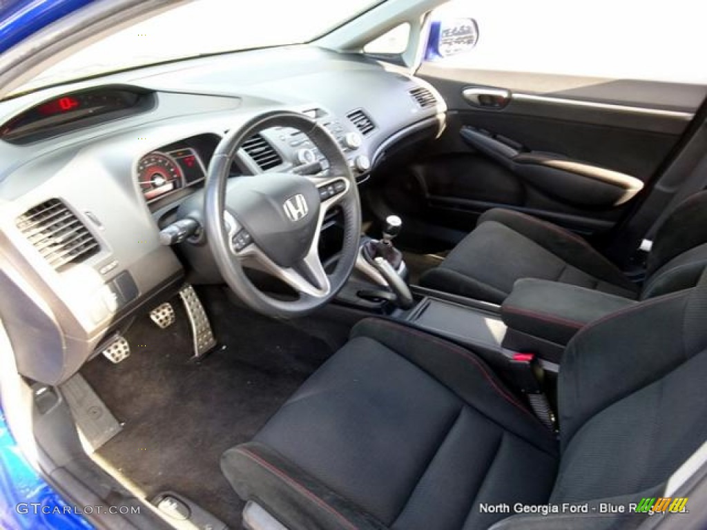 2008 Civic Si Sedan - Fiji Blue Pearl / Black photo #12
