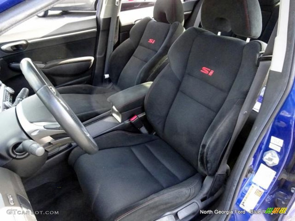 2008 Civic Si Sedan - Fiji Blue Pearl / Black photo #13
