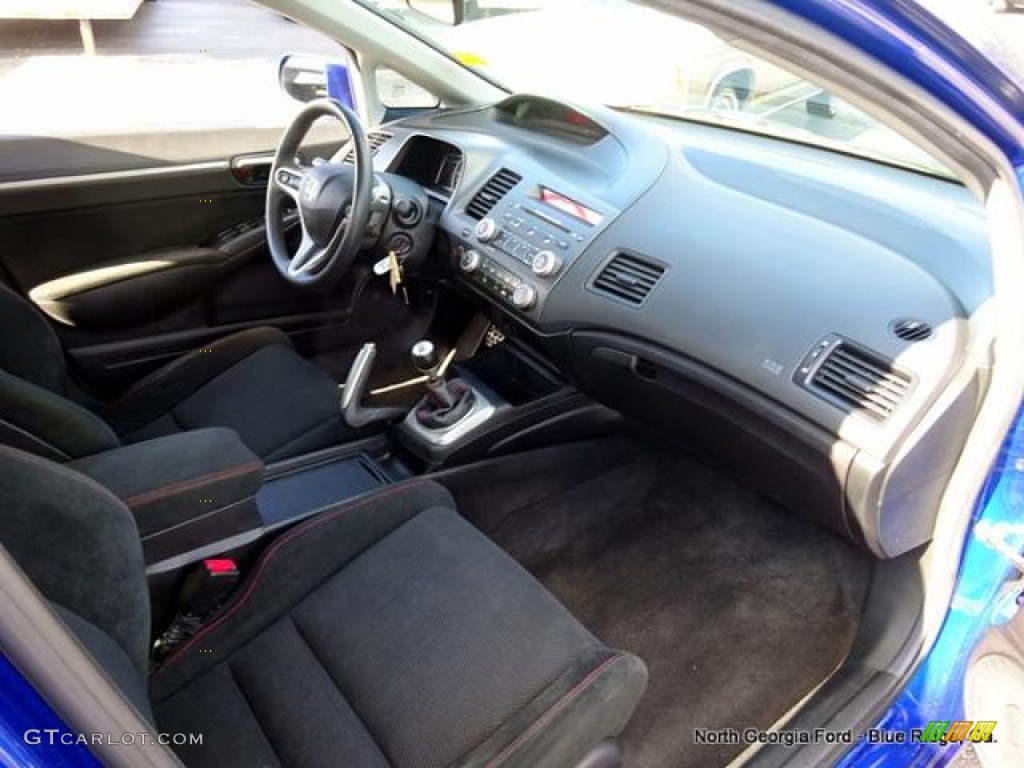 2008 Civic Si Sedan - Fiji Blue Pearl / Black photo #14