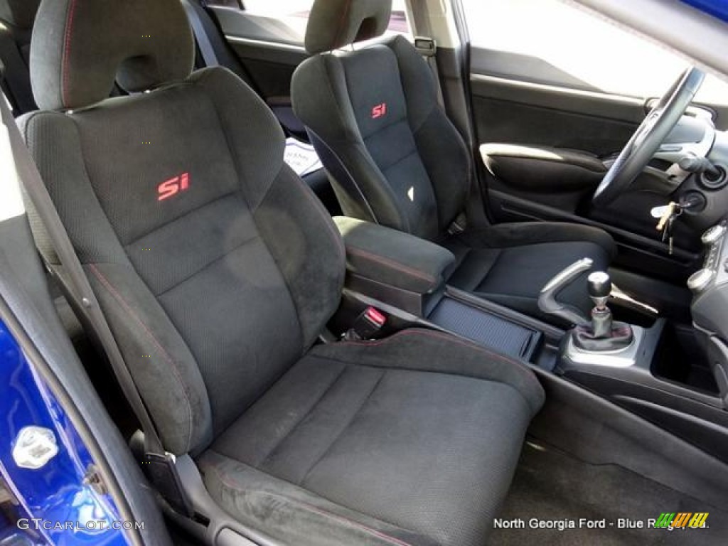 2008 Civic Si Sedan - Fiji Blue Pearl / Black photo #15
