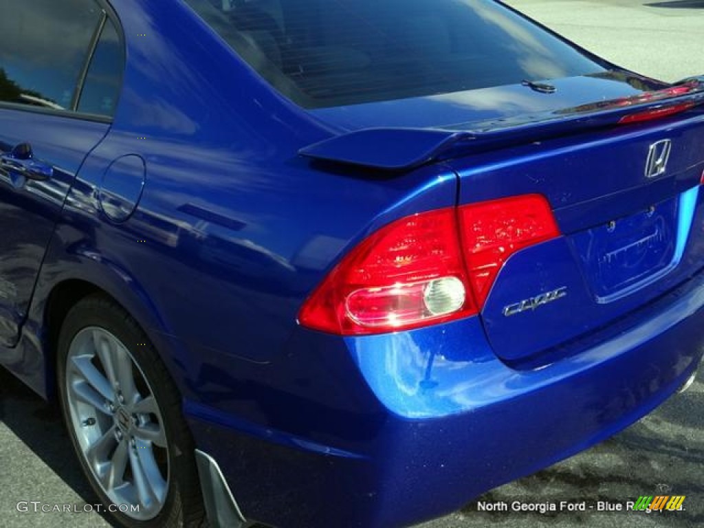 2008 Civic Si Sedan - Fiji Blue Pearl / Black photo #32