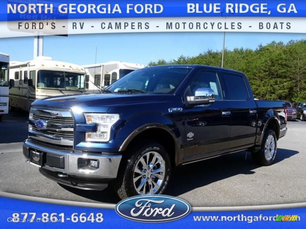 2015 F150 King Ranch SuperCrew 4x4 - Blue Jeans Metallic / King Ranch Java/Mesa photo #1