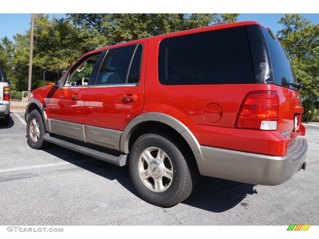 2003 Expedition Eddie Bauer - Laser Red Tinted Metallic / Medium Parchment photo #2