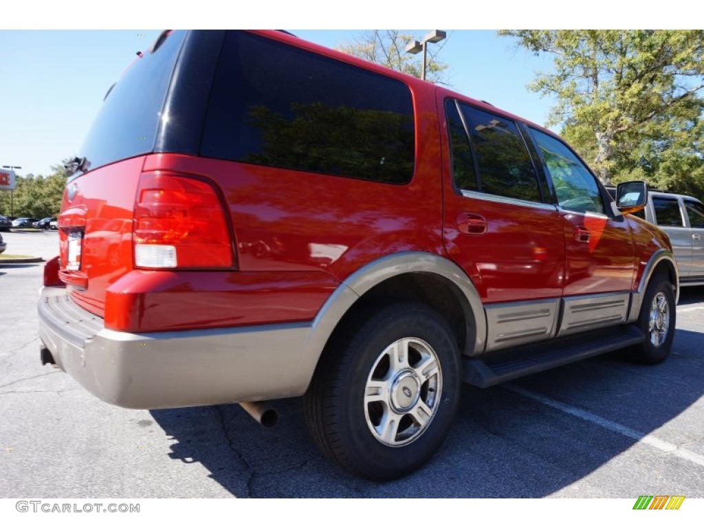 2003 Expedition Eddie Bauer - Laser Red Tinted Metallic / Medium Parchment photo #3