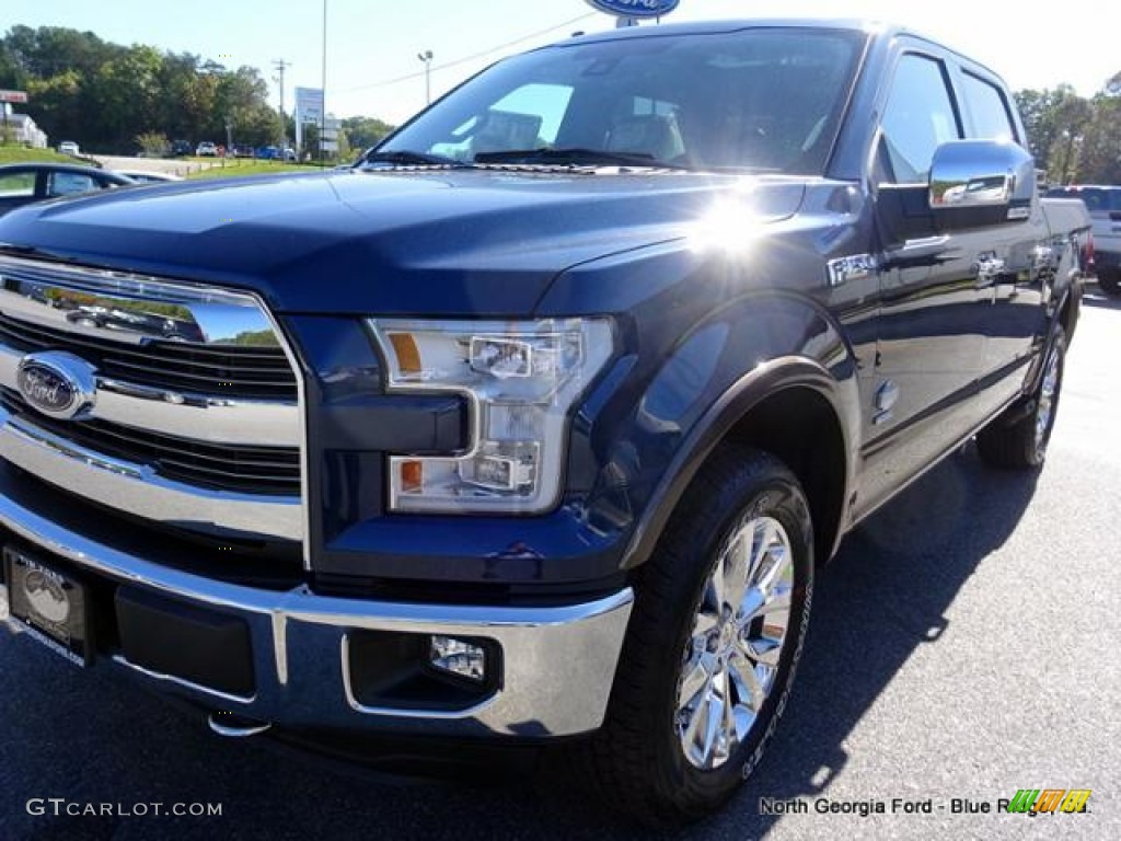 2015 F150 King Ranch SuperCrew 4x4 - Blue Jeans Metallic / King Ranch Java/Mesa photo #34