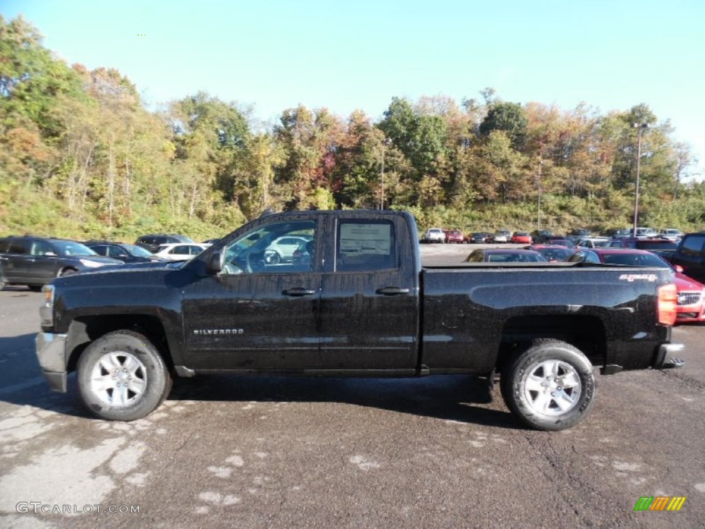 2016 Silverado 1500 LT Double Cab 4x4 - Black / Jet Black photo #8