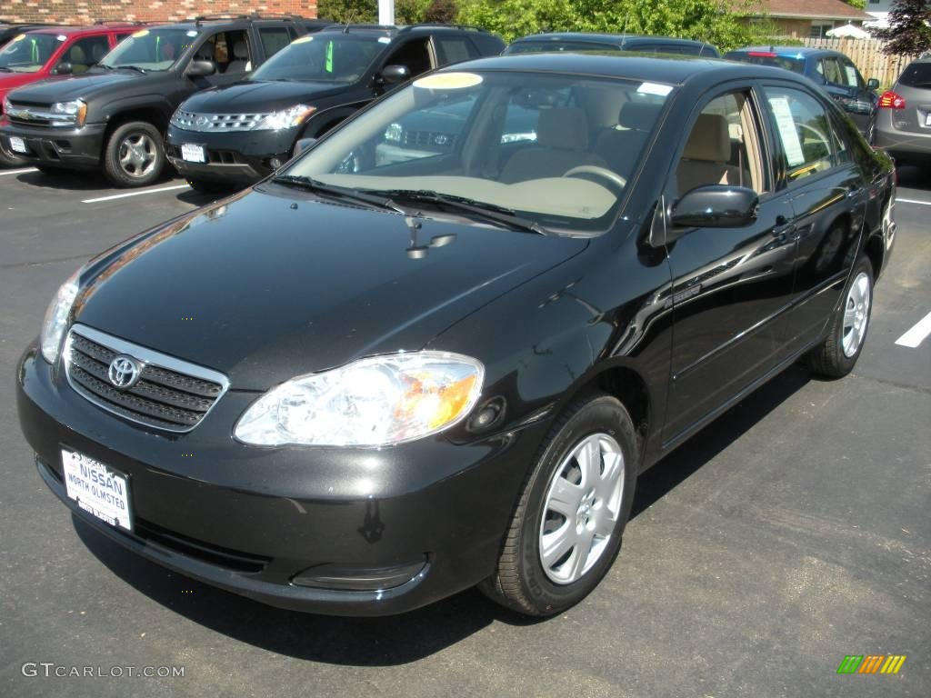 2007 Corolla LE - Black Sand Pearl / Beige photo #1