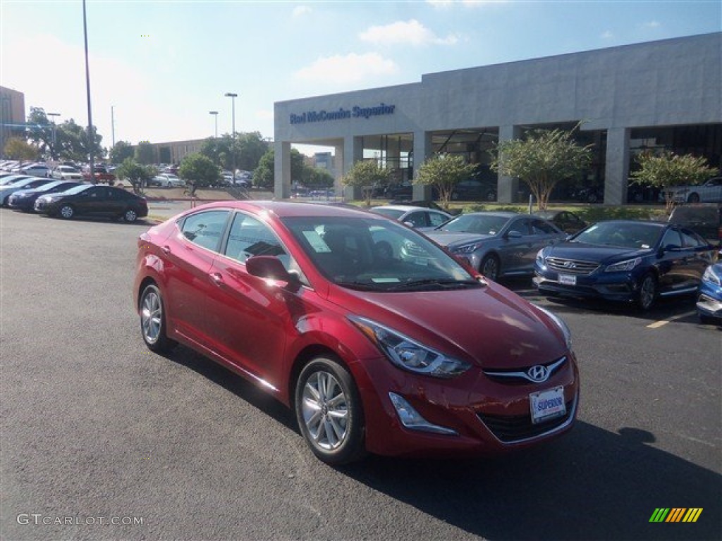 Red Hyundai Elantra
