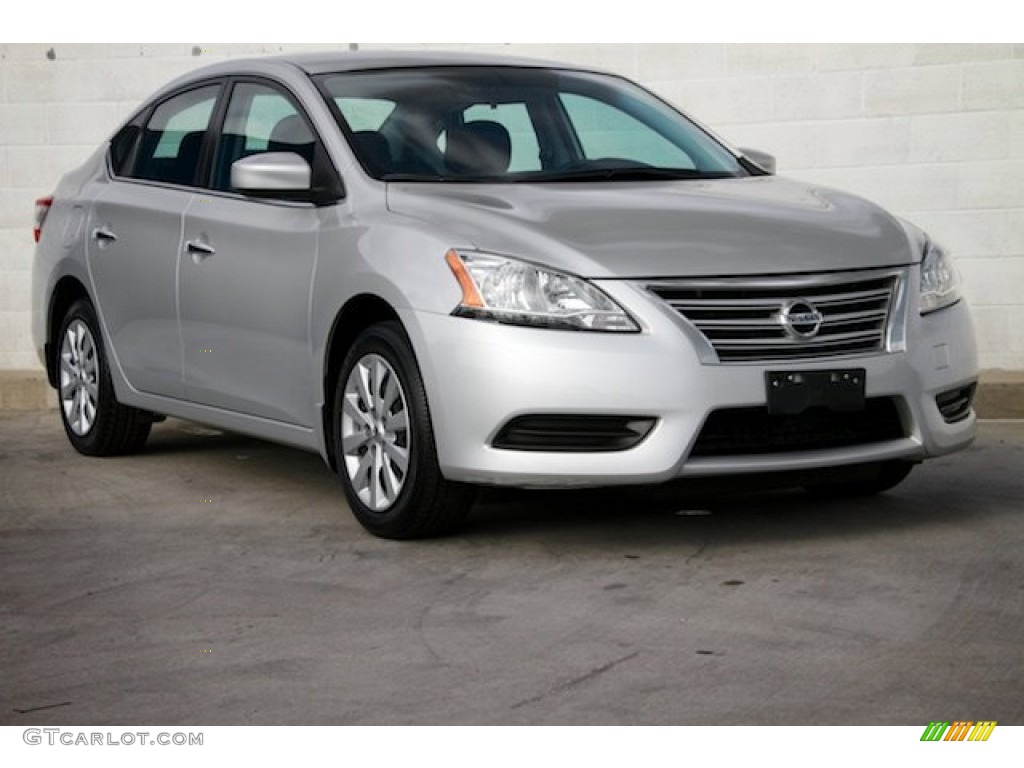 2014 Sentra SV - Brilliant Silver / Charcoal photo #1