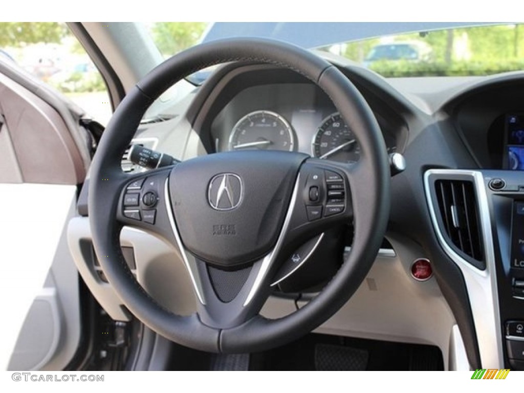 2016 Acura TLX 3.5 Technology Graystone Steering Wheel Photo #108042704