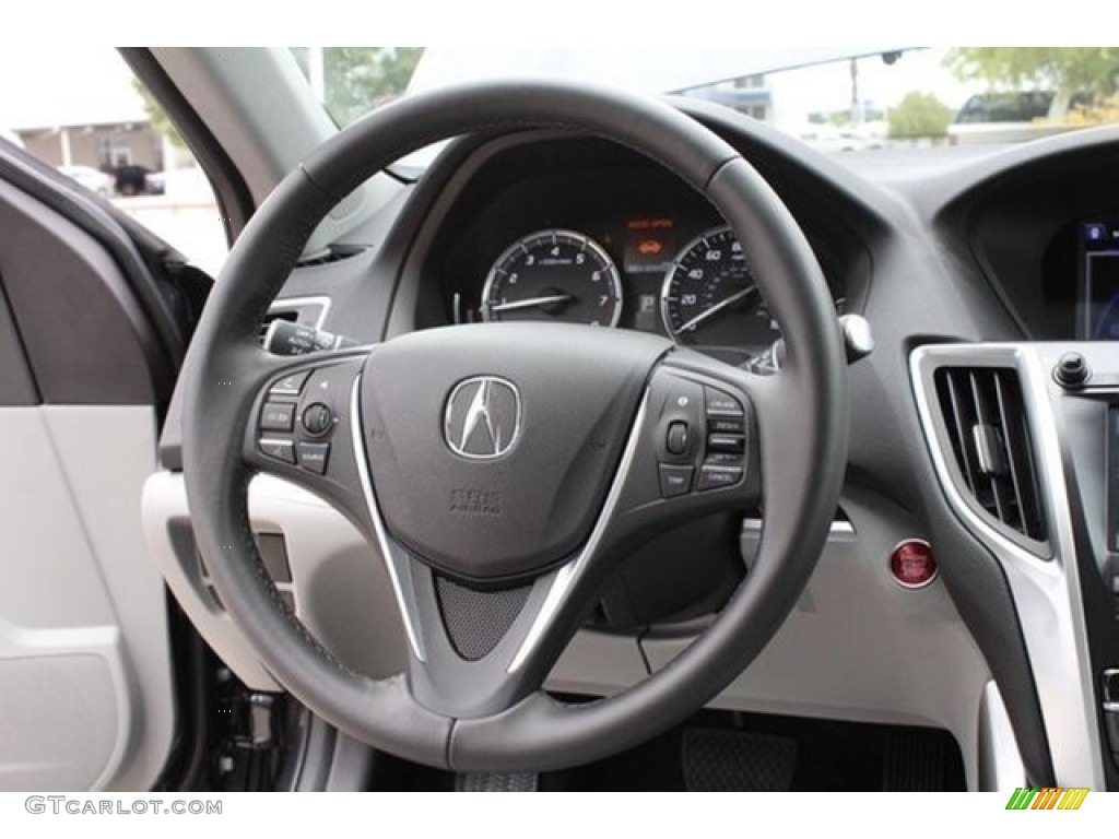 2016 Acura TLX 2.4 Graystone Steering Wheel Photo #108043277