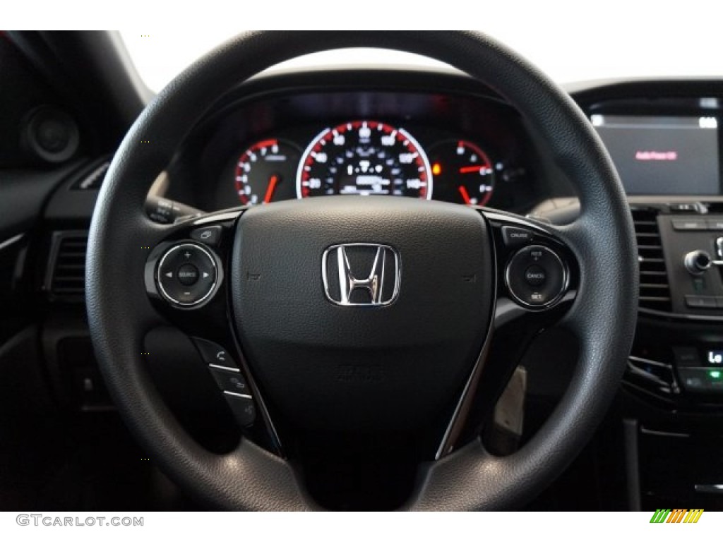 2016 Honda Accord LX-S Coupe Black Steering Wheel Photo #108046466