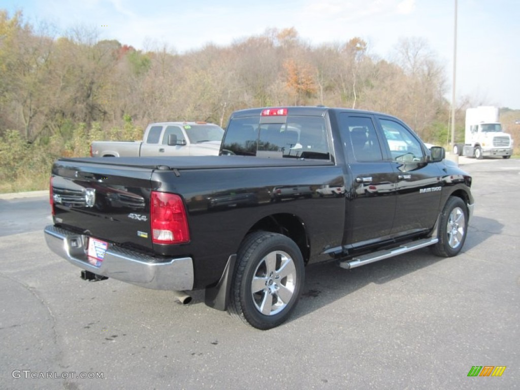 2011 Ram 1500 Big Horn Quad Cab 4x4 - Brilliant Black Crystal Pearl / Dark Slate Gray/Medium Graystone photo #10