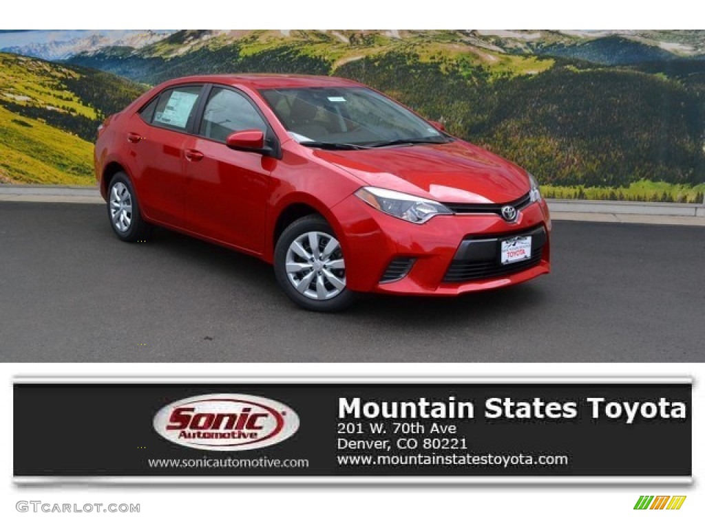 2016 Corolla LE - Barcelona Red Metallic / Ash photo #1