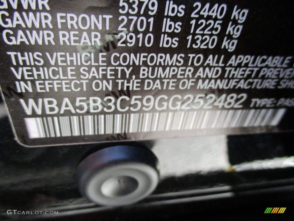 2016 5 Series 535i xDrive Sedan - Black Sapphire Metallic / Black photo #19