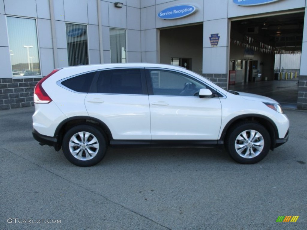 2013 CR-V EX AWD - White Diamond Pearl / Beige photo #2