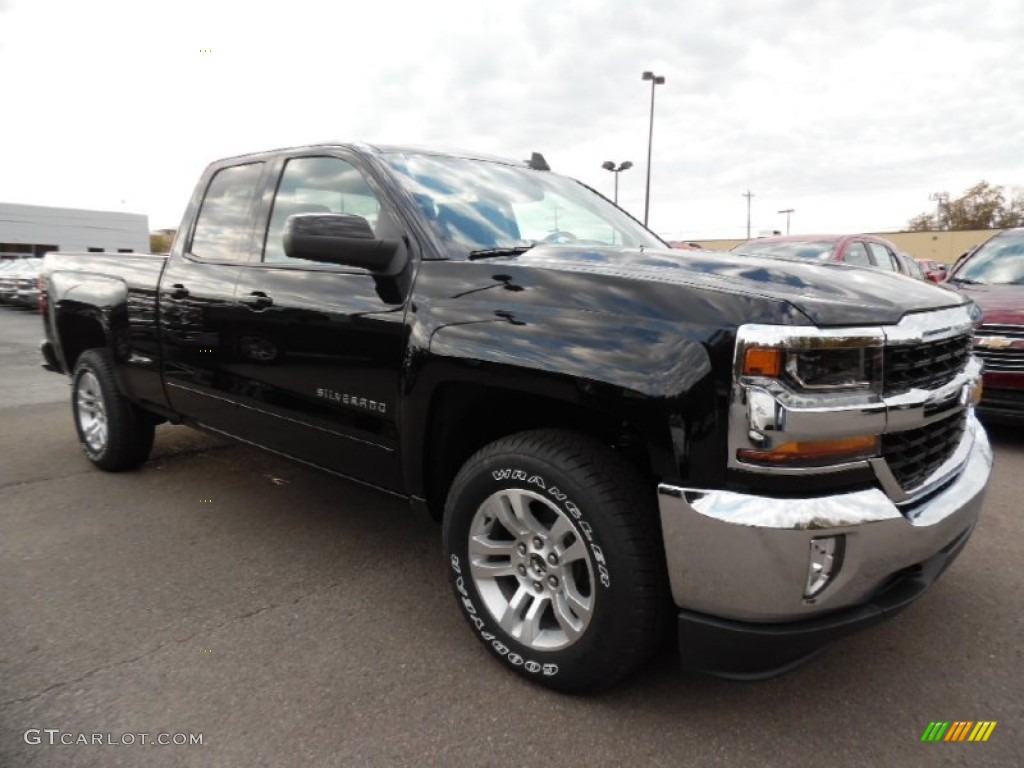 2016 Silverado 1500 LT Double Cab 4x4 - Black / Jet Black photo #3