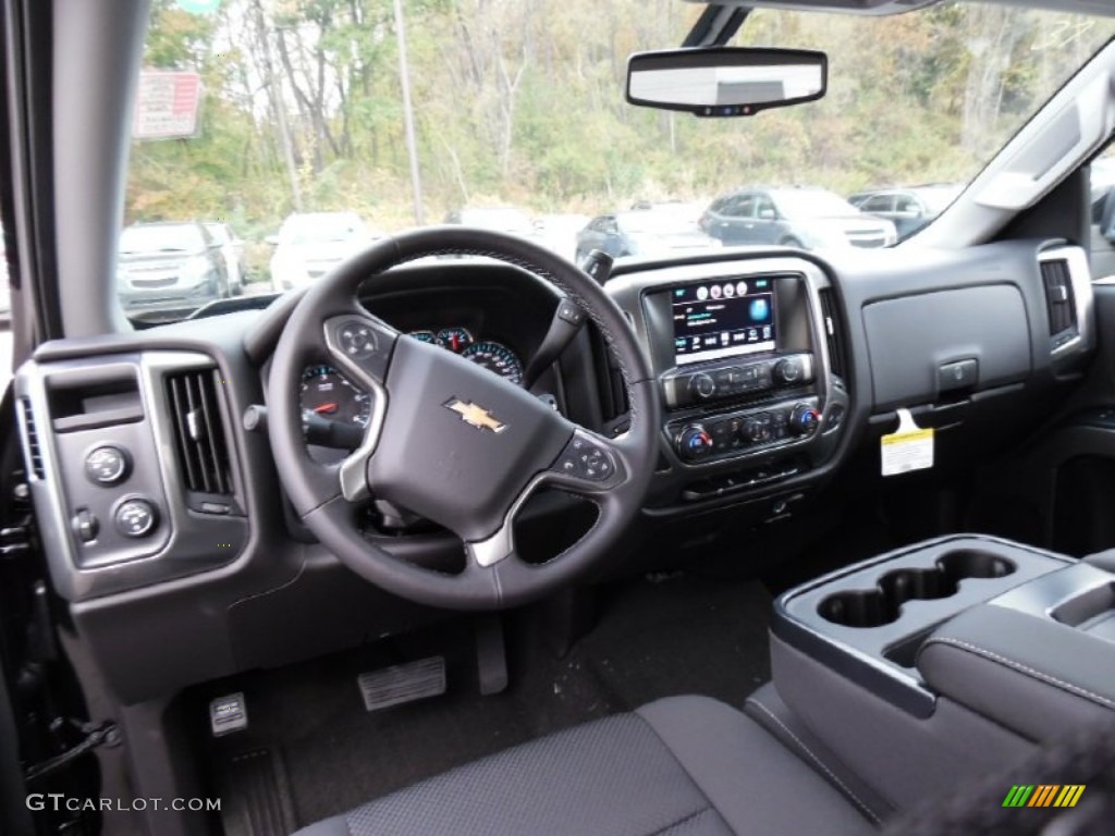 Jet Black Interior 2016 Chevrolet Silverado 1500 LT Double Cab 4x4 Photo #108060659