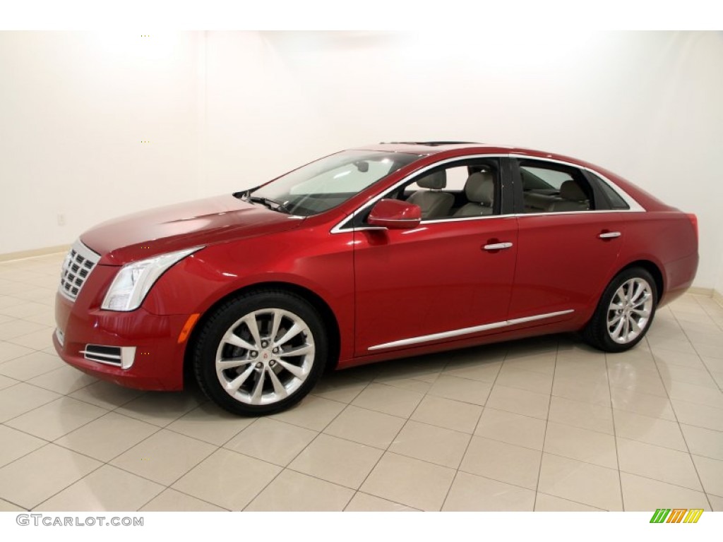 2013 XTS Luxury AWD - Crystal Red Tintcoat / Shale/Cocoa photo #3
