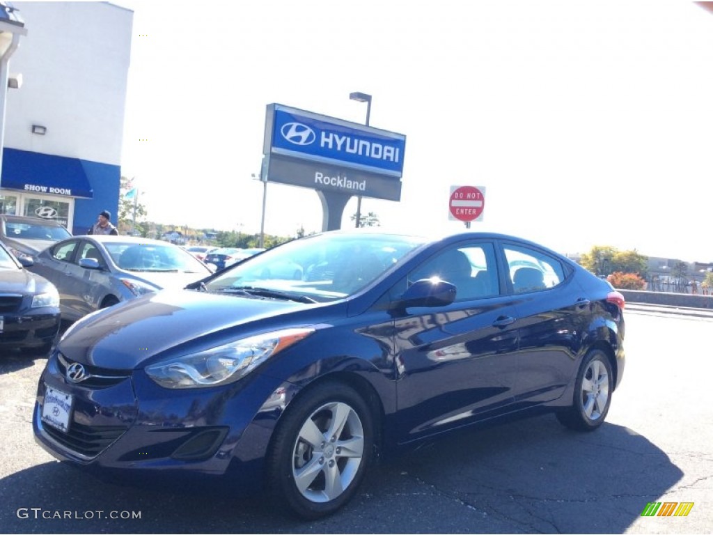 2013 Elantra GLS - Indigo Night / Beige photo #1