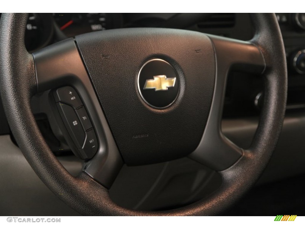 2011 Chevrolet Silverado 1500 LS Crew Cab 4x4 Dark Titanium Steering Wheel Photo #108065674