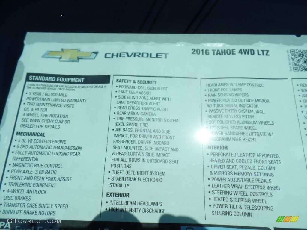 2016 Tahoe LTZ 4WD - Sable Metallic / Jet Black photo #91