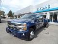 Deep Ocean Blue Metallic 2015 Chevrolet Silverado 3500HD High Country Crew Cab Dual Rear Wheel 4x4