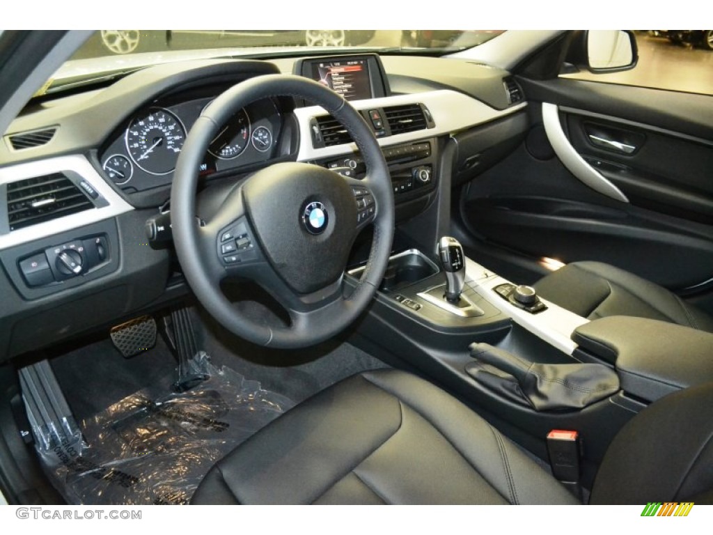 Black Interior 2015 BMW 3 Series 320i Sedan Photo #108067621