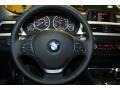 2015 BMW 3 Series Black Interior Steering Wheel Photo