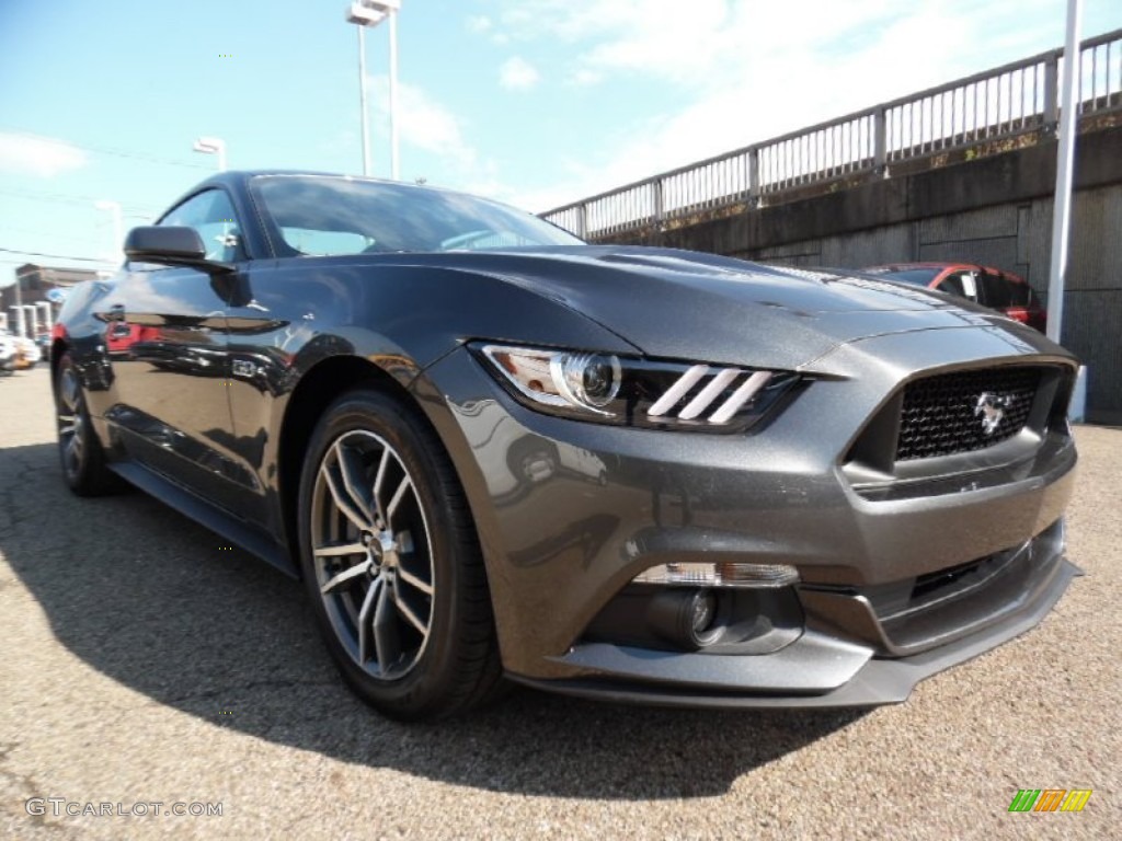 Magnetic Metallic 2016 Ford Mustang GT Coupe Exterior Photo #108069448