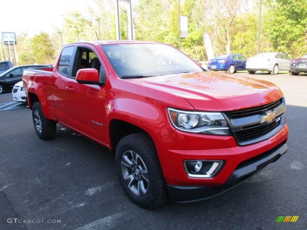 Red Hot 2016 Chevrolet Colorado Z71 Extended Cab 4x4 Exterior Photo #108073648