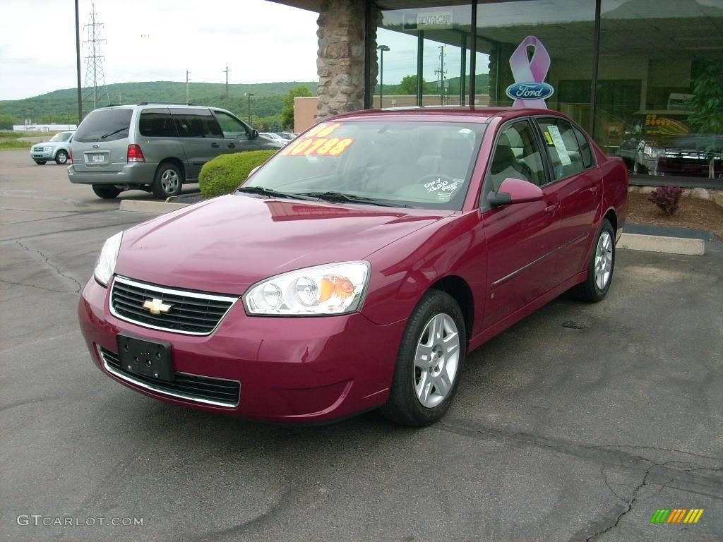 2006 Malibu LT V6 Sedan - Sport Red Metallic / Titanium Gray photo #1