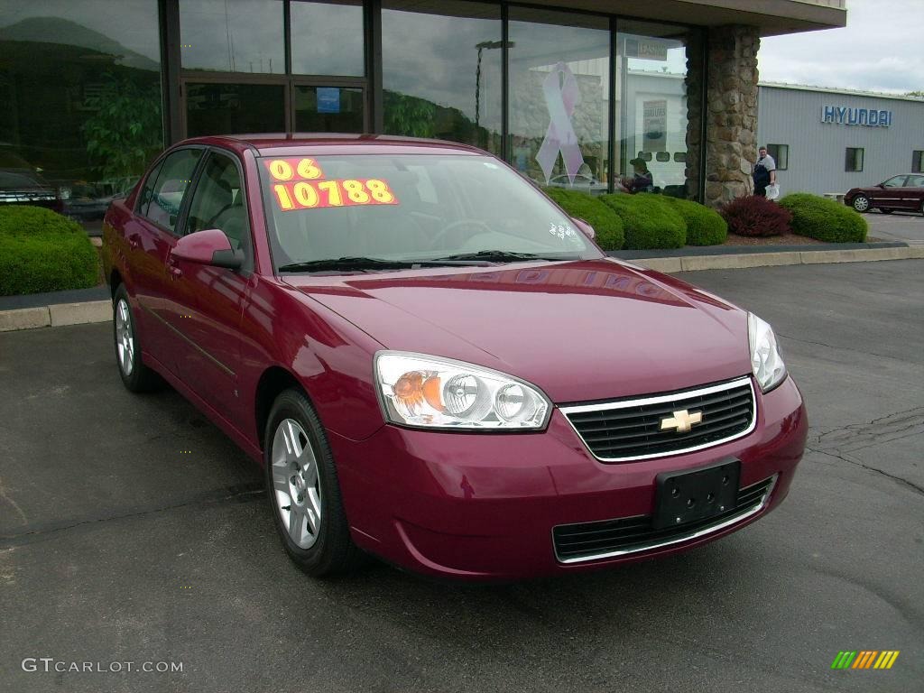 2006 Malibu LT V6 Sedan - Sport Red Metallic / Titanium Gray photo #3