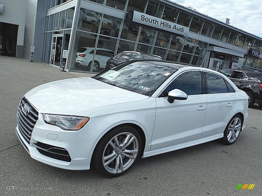 2016 S3 2.0T Premium Plus quattro - Glacier White Metallic / Black/Magma Red photo #1