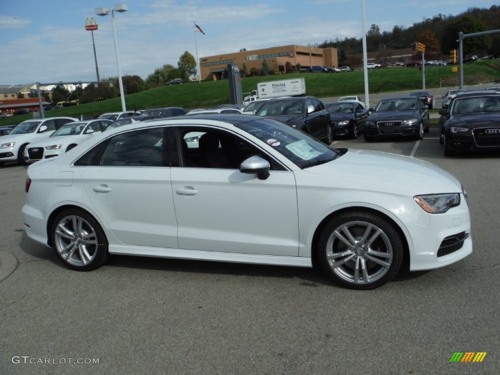 2016 S3 2.0T Premium Plus quattro - Glacier White Metallic / Black/Magma Red photo #9