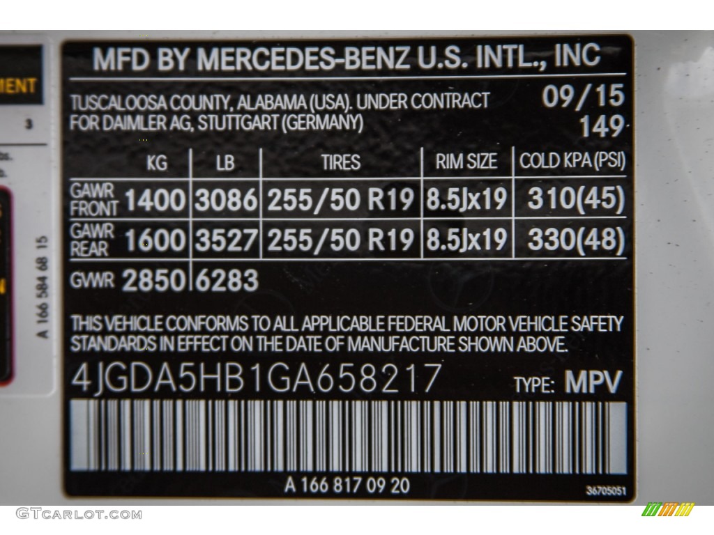 2016 GLE Color Code 149 for Polar White Photo #108077476