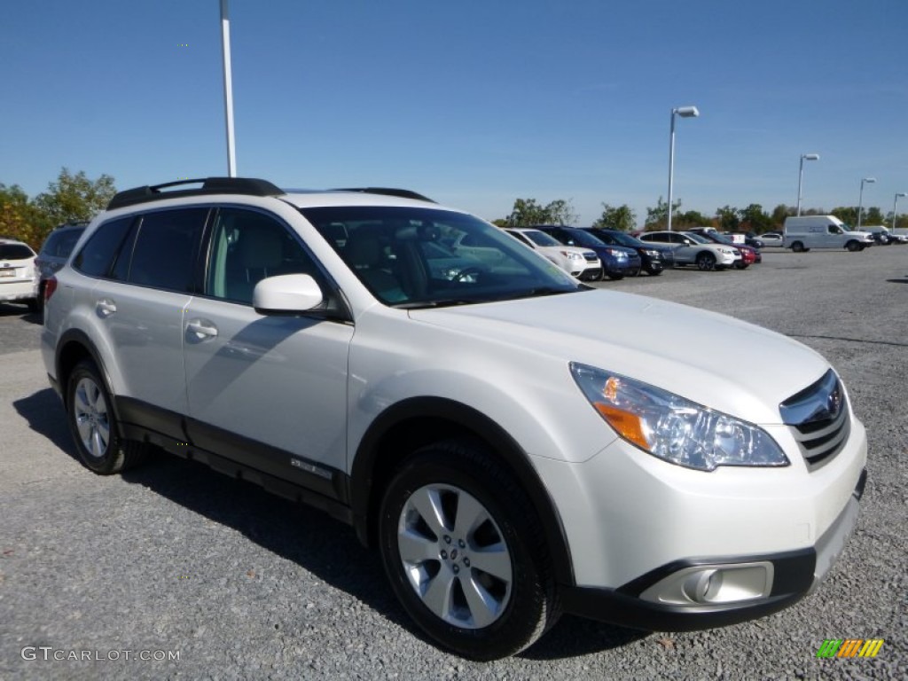 2011 Outback 2.5i Limited Wagon - Satin White Pearl / Warm Ivory photo #1