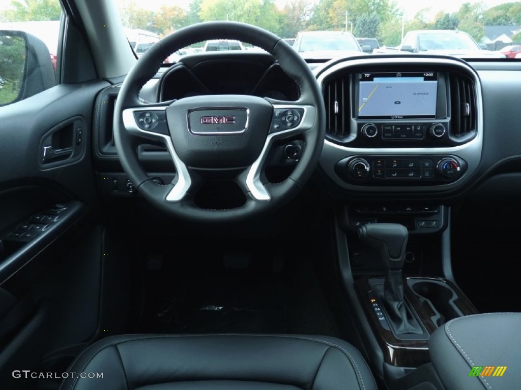 2016 GMC Canyon SLT Crew Cab 4x4 Jet Black Dashboard Photo #108084050