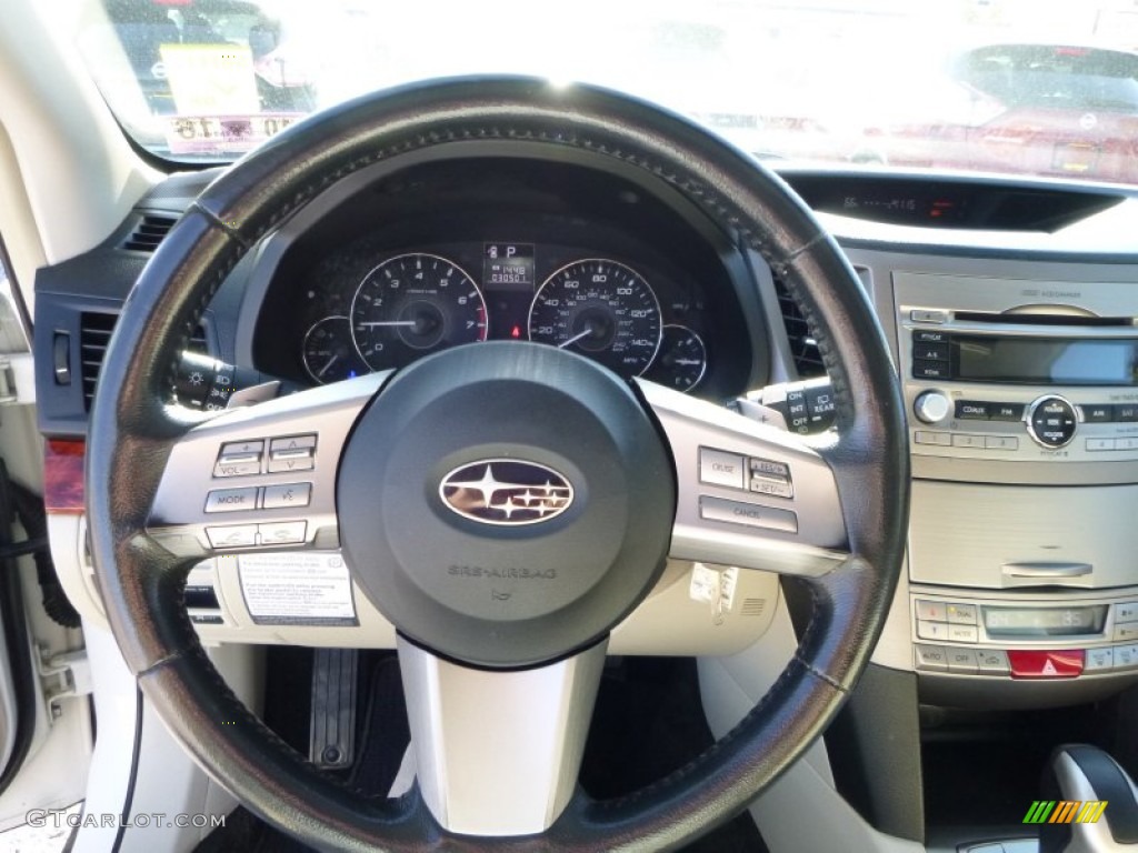 2011 Outback 2.5i Limited Wagon - Satin White Pearl / Warm Ivory photo #21