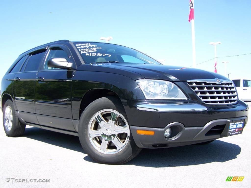 2004 Pacifica AWD - Brilliant Black Crystal Pearl / Light Taupe photo #1