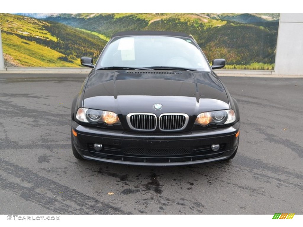 2002 3 Series 325i Convertible - Jet Black / Black photo #6