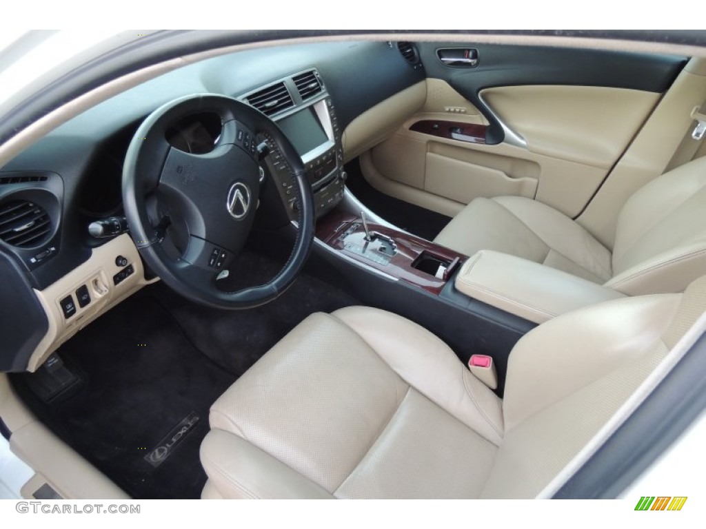 2008 IS 250 AWD - Starfire White Pearl / Cashmere Beige photo #17