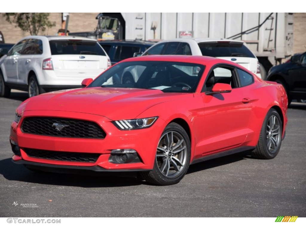2015 Mustang EcoBoost Premium Coupe - Race Red / Ebony photo #2