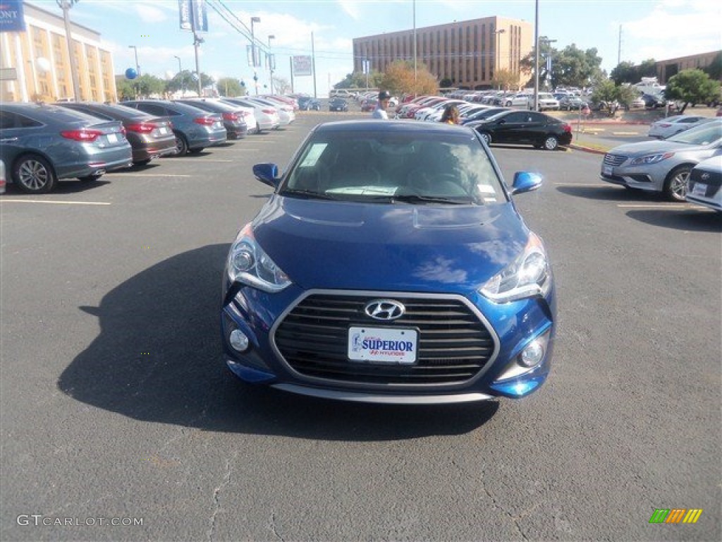 2016 Veloster Turbo - Pacific Blue / Black photo #5