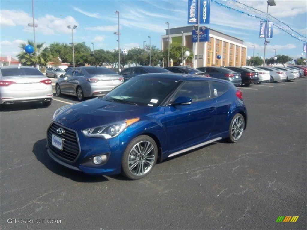 2016 Veloster Turbo - Pacific Blue / Black photo #6