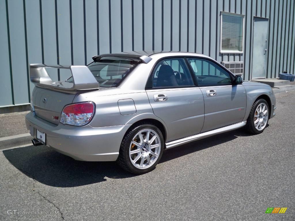 2007 Impreza WRX STi - Crystal Gray Metallic / Blue Alcantara photo #3